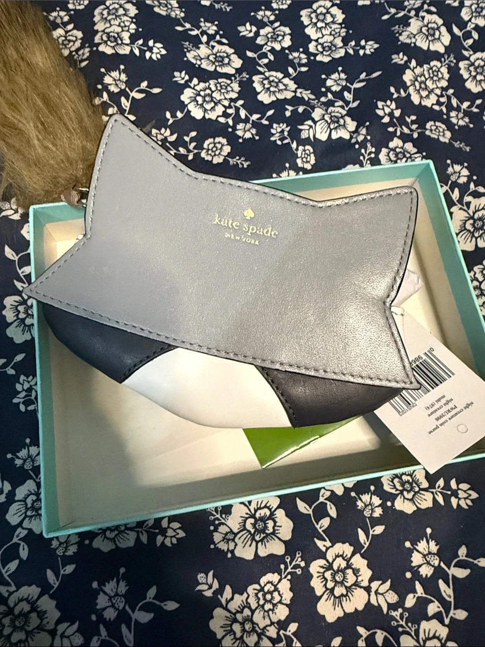 kate spade Kids' Raccoon Face Crossbody Bag - Gray/Black/White